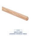 New Year New Savings! Save $25 off $150 | Boardwalk BWK124 1-1/8 in. x 54 in. Tapered End Lacquered Hardwood Broom Handle - Natural image number 4