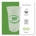  | Eco-Products EP-CC24-GS 24 oz. Greenstripe Renewable and Compostable Cold Cups (1000/Carton) image number 6