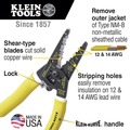 Cable Strippers | Klein Tools K1412 Klein-Kurve Dual NM Cable Stripper/Cutter image number 2
