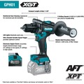 Combo Kits | Factory Reconditioned Makita GT200D-R 40V MAX XGT Brushless Lithium-Ion 1/2 in. Cordless Hammer Drill Driver and 4-Speed Impact Driver Combo Kit (2.5 Ah) image number 7