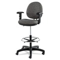 Office Chairs | Alera ALEIN4641 Interval Series 23.93 in. to 34.53 in. Seat Height Swivel Task Stool - Graphite Gray image number 4