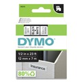 Office Jansan | DYMO 45013 0.5 in. x 23 ft. D1 High-Performance Polyester Removable Label Tape - Black on White image number 0