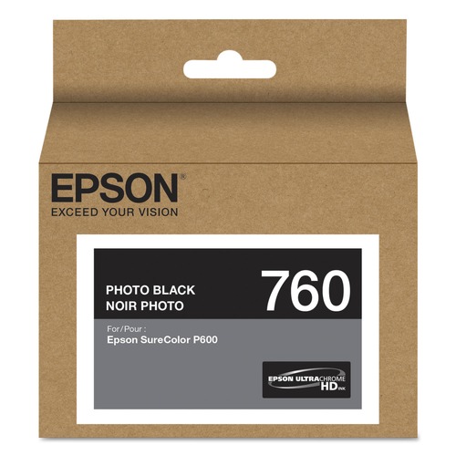  | Epson T760120 UltraChrome HD T760120 (760) Ink - Photo Black image number 0