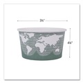Food Trays, Containers, and Lids | Eco-Products EP-BSC12-WA 4.05 in. x 2.5 in. 12 oz. World Art Renewable and Compostable Paper Food Container - Green (500/Carton) image number 7