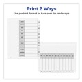 Office Jansan | Avery 11126 Ready Index 11 in. x 8.5 in. 12-Tab Jan. to Dec. Customizable TOC Dividers - Black and White (1-Set) image number 5