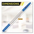 Cleaning Tools | Gritt Commercial GRI10712PK 20 in. Aluminum Extension Pole with Click/Lock Adapter Cone - Blue/Silver (12/Pack) image number 1