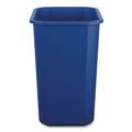 Trash & Waste Bins | Boardwalk TCIND712BLR 7 Gallon Polypropylene Recycling Container - Blue image number 1