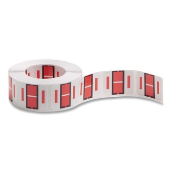 Smead 1 in. x 1.25 in. I Color-Coded End Tab Filing Labels - White (500/Roll)
