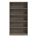 Office Filing Cabinets & Shelves | Alera AE1NNN-B36651 TOM 36 in. x 14 in. x 65 in. 5-Shelf Seville Bookcase - Walnut image number 2