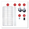 Labor Day Sale! Save $30 off $199! | Alera SW653618SR 36 in. x 18 in. x 72 in. Five-Shelf Wire Shelving Kit with Casters and Shelf Liners - Silver image number 6
