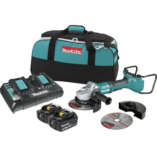 Cut Off Grinders | Factory Reconditioned Makita XAG12PT1-R 18V X2 (36V) LXT Brushless Lithium-Ion 7 in. Cordless Paddle Switch Electric Brake Cut-Off/Angle Grinder Kit with 2 Batteries (5 Ah) image number 0