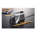 Office Jansan | Westcott 15510 4.25 in. x 7 in. x 4.75 in. AC-Powered iPoint Evolution Axis Pencil Sharpener - Black/Silver image number 5