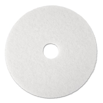 3M 20 in. Low-Speed Super Polishing Floor Pads - White (5/Carton)
