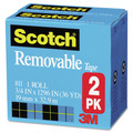 Tapes & Adhesives | Scotch 811-2PK 0.75 in. x 36 yds 1 in. Core Removable Tape - Transparent (2/Pack) image number 3