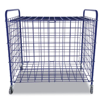 PRODUCTS | Champion Sports LFX 37 in. x 22 in. x 20 in. 24-Ball Capacity Metal Lockable Ball Storage Cart - Blue