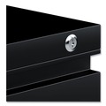  | Alera ALEPBBFBL 2-Drawers Box/File Legal/Letter Left or Right 14.96 in. x 19.29 in. x 21.65 in. Pedestal File Drawer with Full-Length Pull - Black image number 2