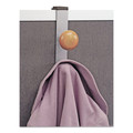 Office Jansan | Alba PM2PART BO 1.2 in. x 1.38 in. x 7.9 in. 1.5 lb Capacity Cubicle Garment Peg - Metallic Gray image number 2