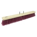 Brooms | Weiler 44604 24 in. Pro-Flex Polypropylene Sweep with 60 in. Hardwood Handle - Maroon image number 1