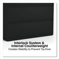  | Alera 25513 42 in. x 18.63 in. x 67.63 in. 5 Legal/Letter/A4/A5 Size Lateral File Drawers - Black image number 11
