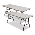 Office Furniture & Lighting | Iceberg 61263 70.9 in. x 29.1 in. x 30 in. Bifold Rectangular Resin Folding Table - White Granite Top/Gray Base/Legs (2/Pack) image number 0