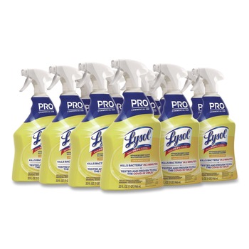 Professional LYSOL Brand 32 oz. Trigger Spray Bottle Advanced Deep Clean All Purpose Cleaner - Lemon Breeze (12/Carton)