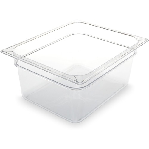 Carlisle 10222B07 10.38 in. x 12.75 in. x 6 in. 8.7 qt. StorPlus Plastic Polycarbonate Food Pan - Clear