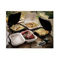 Food Trays, Containers, and Lids | Pactiv Corp. YCN808010000 8.31 in. x 8.35 in. x 3.1 in. EarthChoice SmartLock Plastic Microwavable MFPP Hinged Lid Container - White (200/Carton) image number 10