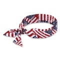 Cooling Gear | Ergodyne 12303 Chill-Its 6700 Cooling Bandana Polymer Tie Headband, One Size Fits Most, Stars and Stripes image number 0