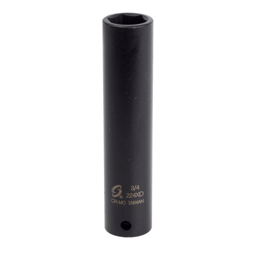 Impact Sockets | Sunex 224XD 1/2 in. Drive 3/4 in. SAE Extra Long Deep Impact Socket image number 0