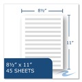 Notebooks & Pads | Roaring Spring 15009 11 in. x 8.5 in. Sheets 12 Staves Music Transcription Format Music Notebook - White Cover (24/Carton) image number 5