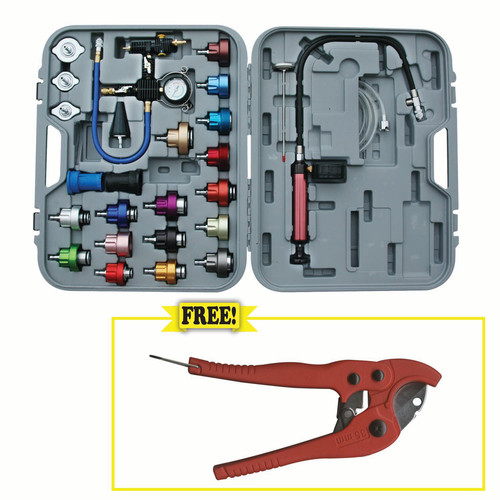 Auto Body Repair | ATD 3301F 27-Piece Master Cooling System Pressure Test & Refill Kit with FREE Heavy-Duty Ratchet Hose Cutter image number 0