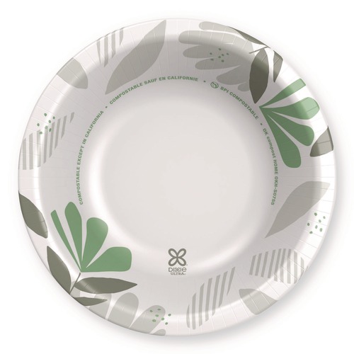  | Dixie SX20PATH Pathways Heavyweight 20 oz. Paper Bowls - Green/Burgundy (500/Carton) image number 0