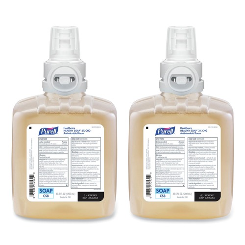 Labor Day Sale! Save $30 off $199! | PURELL 7881-02 Healthy Soap 2.0 Percent CHG Antimicrobial Foam Refill for CS8 Dispensers - Fragrance-Free (2/Carton) image number 0