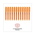 Office Jansan | Universal UNV08853 Chisel Tip Fluorescent Orange Ink Orange Barrel Pocket Highlighters (1 Dozen) image number 5