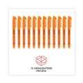  | Universal UNV08853 Chisel Tip Fluorescent Orange Ink Orange Barrel Pocket Highlighters (1 Dozen) image number 5