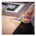 Office Jansan | Westcott 13901 8 in. Long 3.5 in. Cut Length Titanium Bonded Scissors - Straight Gray/Yellow Handle (2/Pack) image number 4