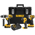 Combo Kits | Factory Reconditioned Dewalt DCKTS390DM2R 20V MAX Cordless Lithium-Ion 3-Tool Combo Kit with DS400 XL ToughSystem Case image number 0