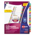 Office Jansan | Avery 11846 Ready Index 11 in. x 8.5 in. 1-Tab 1 to 31 Customizable TOC Dividers - White/Multicolor Tabs (1-Set) image number 0