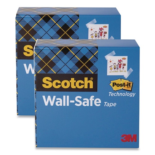 Tapes & Adhesives | Scotch 813-2PK 0.75 in. x 1,296 in. 1 in. Core Wall-Safe Tape - Clear (2/Pack) image number 0