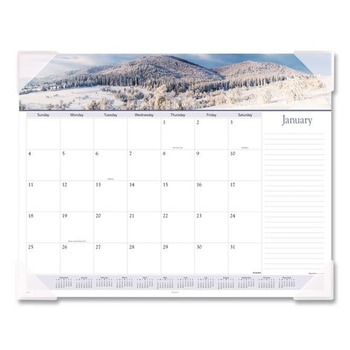 AT-A-GLANCE 89802 12-Month: Jan 2026 to Dec 2026 22 in. x 17 in. Landscape Photography Panoramic Desk Pad - White Sheets, Clear Corners