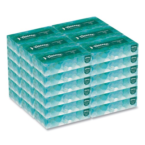 Kleenex 21400 2-Ply Flat Box 8.3 in. x 7.8 in. Facial Tissues - White (36 Boxes/Carton, 100 Sheets/Box) image number 0