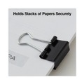 Office Jansan | Universal UNV11060 Binder Clips with Storage Tub - Mini, Black/Silver (60/Pack) image number 4