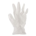 Disposable Gloves | Boardwalk BWK361MCT 3.6 mil Thick 9.5 in. Long Powder-Free Exam Vinyl Gloves - Medium, Clear (100/Box, 10 Boxes/Carton) image number 2