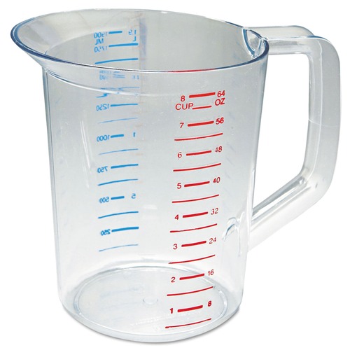 Beverage Serveware | Rubbermaid Commercial FG321700CLR Bouncer 2-Quart Measuring Cup - Clear image number 0