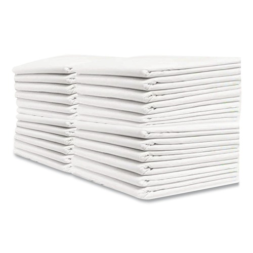 Labor Day Sale! Save $30 off $199! | Hoffmaster 210101 82 in. Diameter Tissue/Poly Tablecovers - White (25/Carton) image number 0
