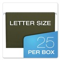 Office Jansan | Pendaflex 81600 Letter Size Straight Tabs Hanging Folders - Standard Green (25/Box) image number 3