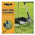 Trash & Waste Bins | Furloo FLO3 37.8 in. Length Dog Pooper Scooper Set with Heavy-Duty Metal Tray, Rake and Spade - Black/Silver image number 4