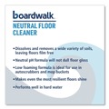 Degreasers | Boardwalk BWK4855 1 Gallon Neutral Floor Cleaner - Lemon Scent (4/Carton) image number 2