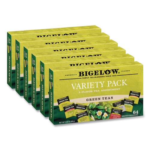 Beverages & Drink Mixes | Bigelow RCB30568CT Tea Bags - Green Tea Assortment (384/Carton) image number 0