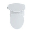 Fixtures | TOTO CST453CEFG#01 Drake II Two-Piece Round 1.28 GPF Universal Height Toilet (Cotton White) image number 5